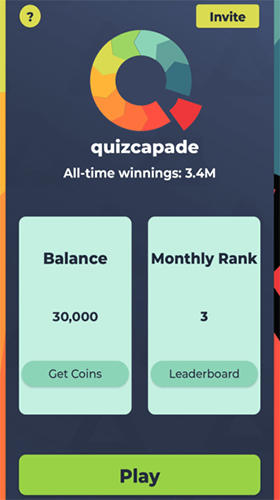 Quizcapade - Android game screenshots.