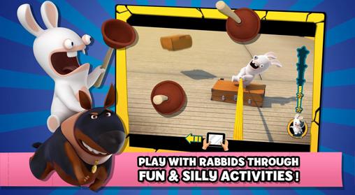 Gameplay of the Rabbids: Appisodes for Android phone or tablet.