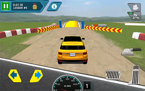 Race driving school: Test car racing - Android game screenshots.