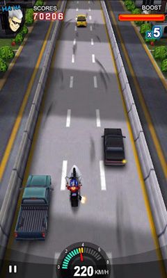 Gameplay of the Racing Moto for Android phone or tablet.