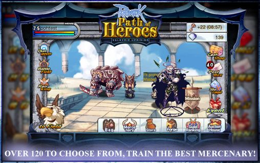 Gameplay of the Ragnarok online: Path of heroes for Android phone or tablet.