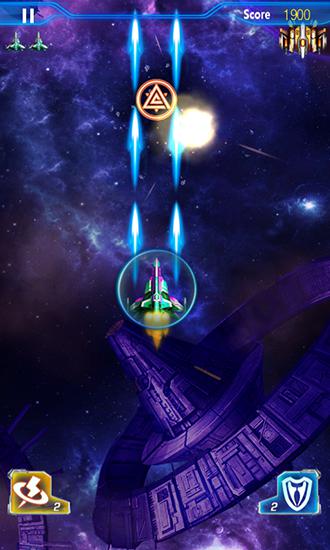 Gameplay of the Raiden fighter: Galaxy storm for Android phone or tablet.