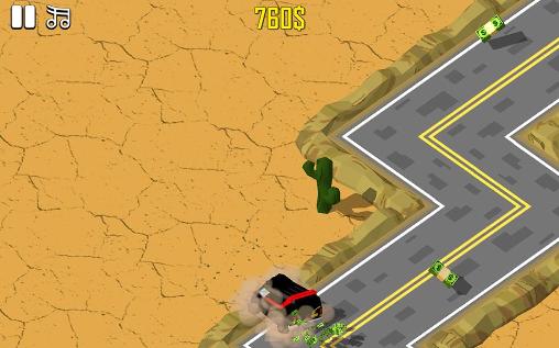 Gameplay of the Rally racer with zigzag for Android phone or tablet.