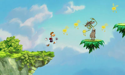 Gameplay of the Rayman Jungle Run for Android phone or tablet.