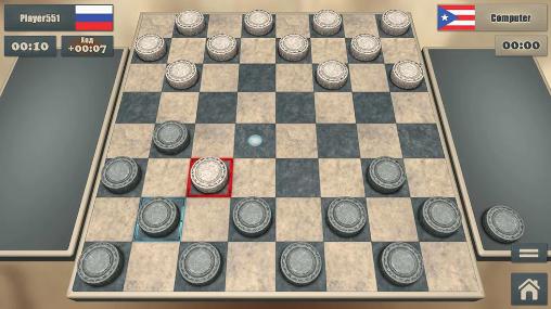 Gameplay of the Real checkers for Android phone or tablet.