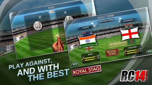 Gameplay of the Real cricket '14 for Android phone or tablet.