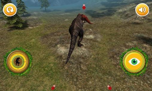 Gameplay of the Real dinosaur simulator for Android phone or tablet.