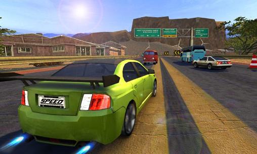 Gameplay of the Real drift traffic racing: Road racer for Android phone or tablet.