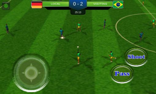 Gameplay of the Real football 2014 Brazil game for Android phone or tablet.