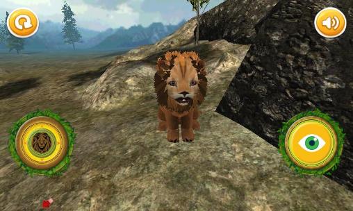 Gameplay of the Real lion cub simulator for Android phone or tablet.