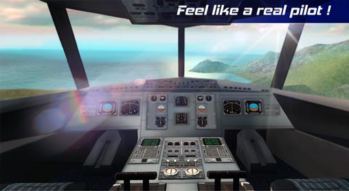 Gameplay of the Real pilot flight simulator 3D for Android phone or tablet.