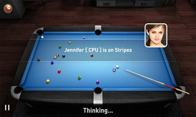 Gameplay of the Real Pool 3D for Android phone or tablet.
