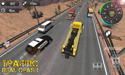 Gameplay of the Real racer crash traffic 3D for Android phone or tablet.
