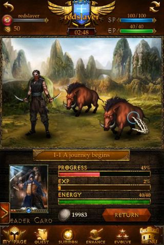 Gameplay of the Reign of summoners for Android phone or tablet.
