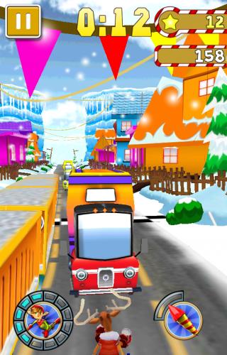 Gameplay of the Reindeer rush for Android phone or tablet.