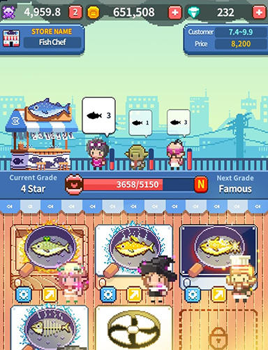 Retro fish chef - Android game screenshots.