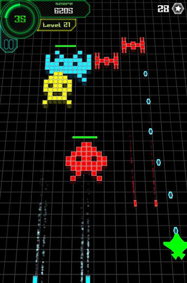 Gameplay of the Retro grid for Android phone or tablet.