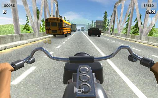Gameplay of the Riding in traffic online for Android phone or tablet.