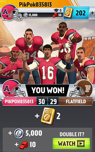 Gameplay of the Rival stars: College football for Android phone or tablet.