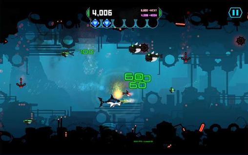 Gameplay of the Robo shark: Rampage for Android phone or tablet.