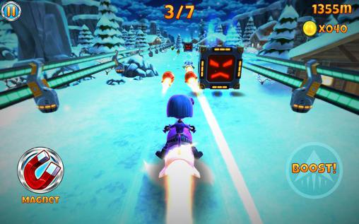 Gameplay of the Rocket racer for Android phone or tablet.