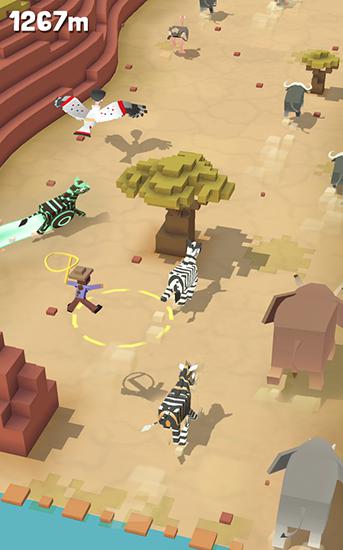 Gameplay of the Rodeo stampede for Android phone or tablet.