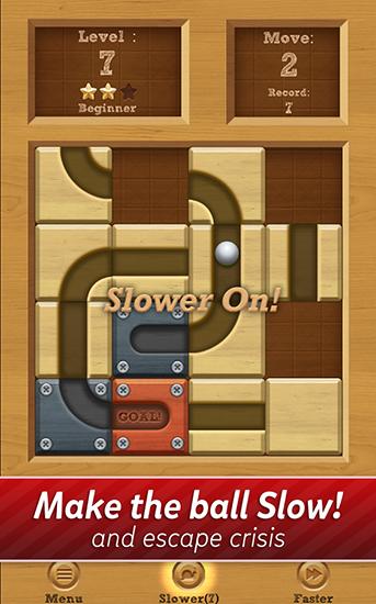 Gameplay of the Roll the ball: Slide puzzle for Android phone or tablet.