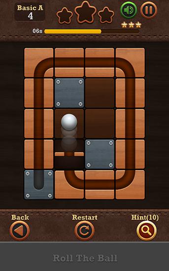 Gameplay of the Roll the ball: Slide puzzle 2 for Android phone or tablet.