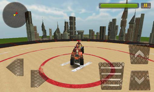 Gameplay of the Rooftop demolition derby 3D for Android phone or tablet.
