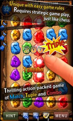 Gameplay of the RuneMasterPuzzle for Android phone or tablet.
