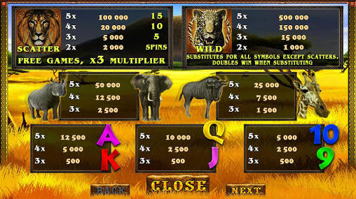 Gameplay of the Safari: Slot for Android phone or tablet.
