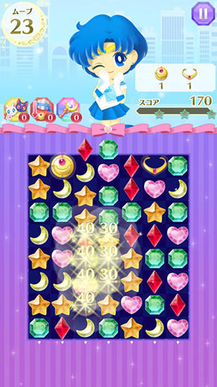 Gameplay of the Sailor Moon: Drops for Android phone or tablet.