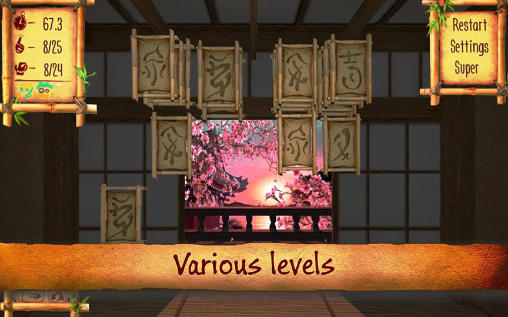 Gameplay of the Samurai Puzzletto for Android phone or tablet.