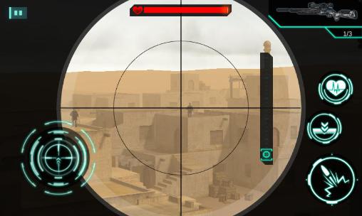 Gameplay of the Sandstorm sniper: Hero kill strike for Android phone or tablet.