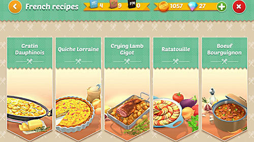 Sara's cooking party - Android game screenshots.