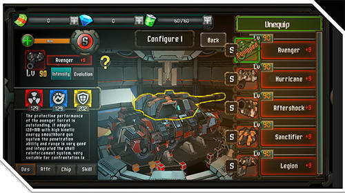 Sci-fi panzer battle: War of DIY tank - Android game screenshots.