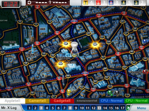 Gameplay of the Scotland Yard for Android phone or tablet.