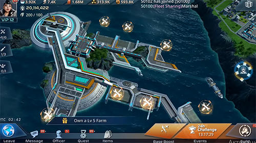 Sea fortress: Epic war of fleets - Android game screenshots.