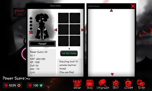 Gameplay of the Shadow realm for Android phone or tablet.