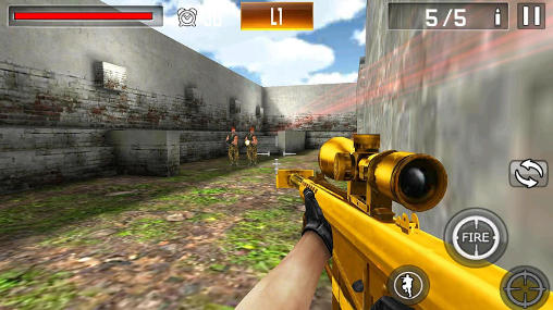 Gameplay of the Shoot war: Professional striker for Android phone or tablet.