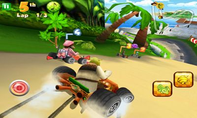 Gameplay of the Shrek kart for Android phone or tablet.