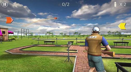 Gameplay of the Skeet shooting 3D for Android phone or tablet.