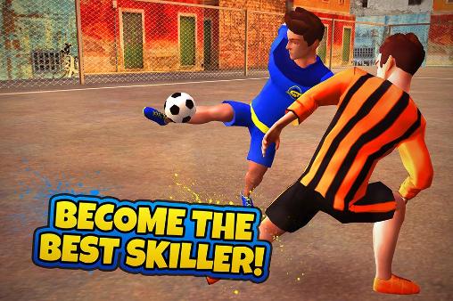 Gameplay of the Skilltwins: Football game for Android phone or tablet.