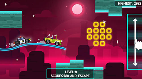 Sky escape: Car chase - Android game screenshots.