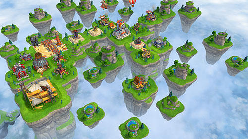 Gameplay of the Sky clash: Lords of clans 3D for Android phone or tablet.