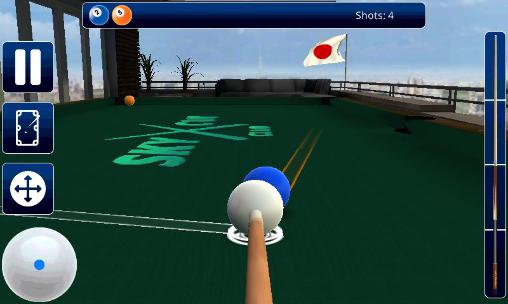 Gameplay of the Sky cue club: Pool and Snooker for Android phone or tablet.