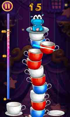 Gameplay of the Sky Cups Match 3 for Android phone or tablet.