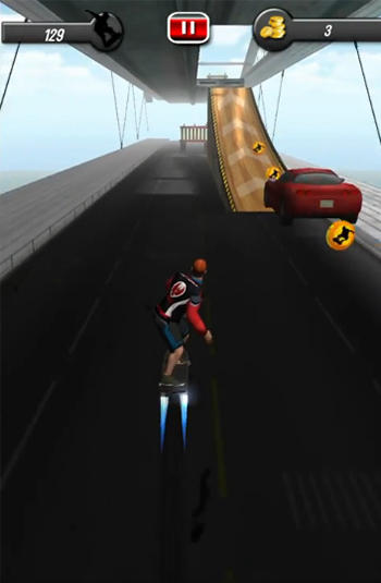 Gameplay of the Sky skates 3D for Android phone or tablet.