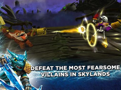 Gameplay of the Skylanders: Battlecast for Android phone or tablet.