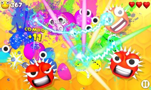 Gameplay of the Slice ballz for Android phone or tablet.